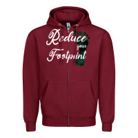 Burgundy Climate Change Reduce Your Carbon Footprint Gift Zipper Hoodie - Bettercallsaul