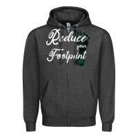 Charcoal Heather Climate Change Reduce Your Carbon Footprint Gift Zipper Hoodie - Bettercallsaul