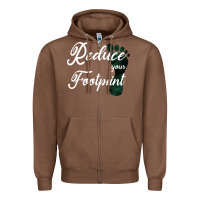 Chestnut Climate Change Reduce Your Carbon Footprint Gift Zipper Hoodie - Bettercallsaul
