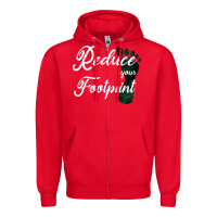 Red Climate Change Reduce Your Carbon Footprint Gift Zipper Hoodie - Bettercallsaul