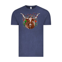 Vintage Denim christmas  texas longhorn Vintage Tee - JahusDesignShop