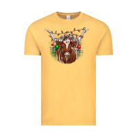 Vintage Mustard christmas  texas longhorn Vintage Tee - JahusDesignShop