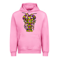 Fuchsia Pink mardi gras crawfish Urban Hoodie - FaDigitalArtStudio