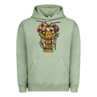 Pigment Oil Green mardi gras crawfish Urban Hoodie - FaDigitalArtStudio