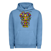 Pigment Pebble Blue mardi gras crawfish Urban Hoodie - FaDigitalArtStudio