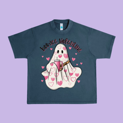 Boo Jee Valentine Urban Heavy Tee Designed By Maliassmallbusiness