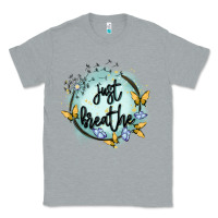 Heather Grey just breathe Classic Tee - MaliasSmallBusiness