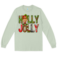 Matcha Holly Jolly elf gnome Long Sleeve Tee - NancyCooperArtShop