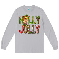 Moon Dust Holly Jolly elf gnome Long Sleeve Tee - NancyCooperArtShop