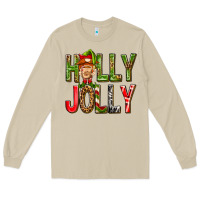 Mushroom Holly Jolly elf gnome Long Sleeve Tee - NancyCooperArtShop