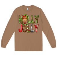 Toasted Coconut Holly Jolly elf gnome Long Sleeve Tee - NancyCooperArtShop