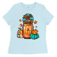 Baby Blue thanksgiving coffee Ladies Tee - JahusDesignShop