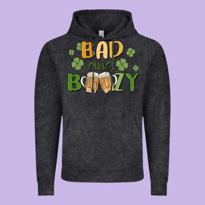 Bad And Boozy Vintage Hoodie Designed By Maliassmallbusiness