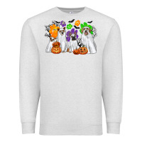 Oatmeal Heather ghost dogs Premium Sweatshirt - CowGirlArtShop