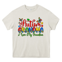 Cream autism grandma i love my grandson Heavy Core Tee - Artiststas