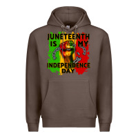 Coffee juneteenth is my independence day cowgirl Premium Hoodie - CowGirlArtShop