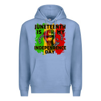Colony Blue juneteenth is my independence day cowgirl Premium Hoodie - CowGirlArtShop