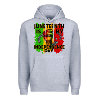Heather Grey juneteenth is my independence day cowgirl Premium Hoodie - CowGirlArtShop