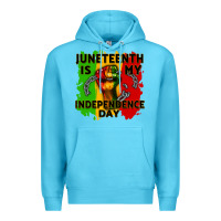 Ocean Blue juneteenth is my independence day cowgirl Premium Hoodie - CowGirlArtShop