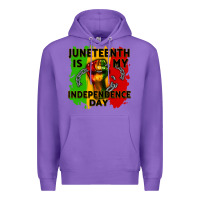 Purple juneteenth is my independence day cowgirl Premium Hoodie - CowGirlArtShop