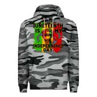Slate Camo juneteenth is my independence day cowgirl Premium Hoodie - CowGirlArtShop