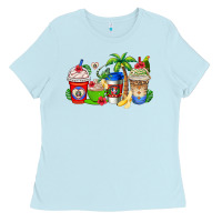 Baby Blue dominican republic coffee cups Ladies Tee - AdoDesignShop