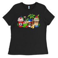 Black dominican republic coffee cups Ladies Tee - AdoDesignShop