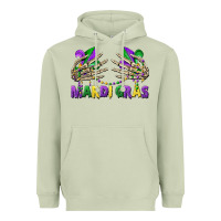 Matcha mardi gras skeleton hands Heavyweight Hoodie - CowGirlArtShop