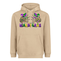 Mushroom mardi gras skeleton hands Heavyweight Hoodie - CowGirlArtShop