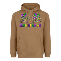 Toasted Coconut mardi gras skeleton hands Heavyweight Hoodie - CowGirlArtShop
