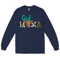 Navy girl mama Long Sleeve Tee - JahusDesignShop