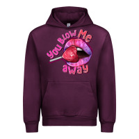 Mauve Wine You Blow Me Away Valentines Day Urban Hoodie - FaDigitalArtStudio