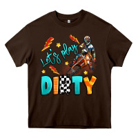 Chocolate Brown let's play dirty Heavy Core Tee - Artiststas