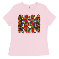 Bubblegum Pink dominican republic brushstrokes Ladies Tee - AdoDesignShop