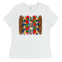 White dominican republic brushstrokes Ladies Tee - AdoDesignShop