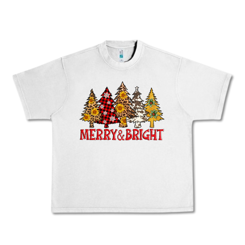 Merry And Bright Leopard Christmas Trees Urban Heavy Tee by AdoDesignShop | Teevron