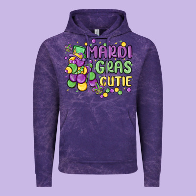 Mardi Gras Cutie Vintage Hoodie Designed By Maliassmallbusiness