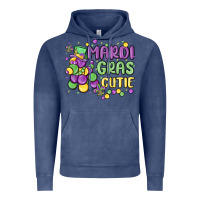 Vintage Denim mardi gras cutie Vintage Hoodie - MaliasSmallBusiness