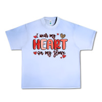 Grape Ice i wear my heart on my sleeve Urban Heavy Tee - MaliasSmallBusiness