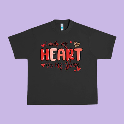 I Wear My Heart On My Sleeve Urban Heavy Tee Designed By Maliassmallbusiness