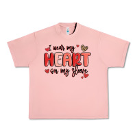 Salmon i wear my heart on my sleeve Urban Heavy Tee - MaliasSmallBusiness