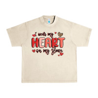Sandshell i wear my heart on my sleeve Urban Heavy Tee - MaliasSmallBusiness