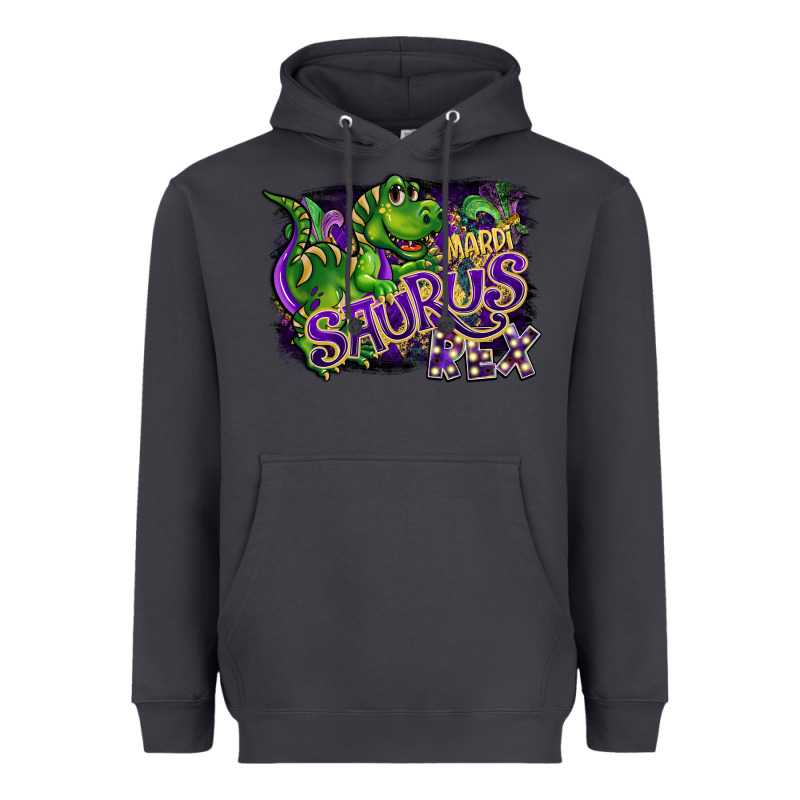 Mardi Saurus Rex Heavyweight Hoodie by CowGirlArtShop | Teevron