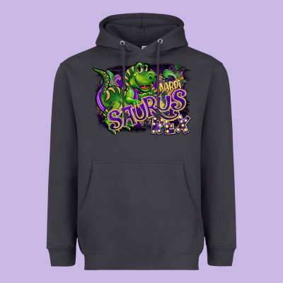 Mardi Saurus Rex Heavyweight Hoodie Designed By Cowgirlartshop
