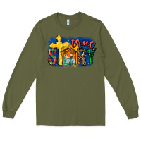 Army Green True Story Holy Family Long Sleeve Tee - MaliasSmallBusiness