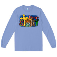 Colony Blue True Story Holy Family Long Sleeve Tee - MaliasSmallBusiness