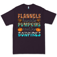 Plum Flannels Hayrides Pumpkins Sweaters Bonfires Premium Tee - Artiststas