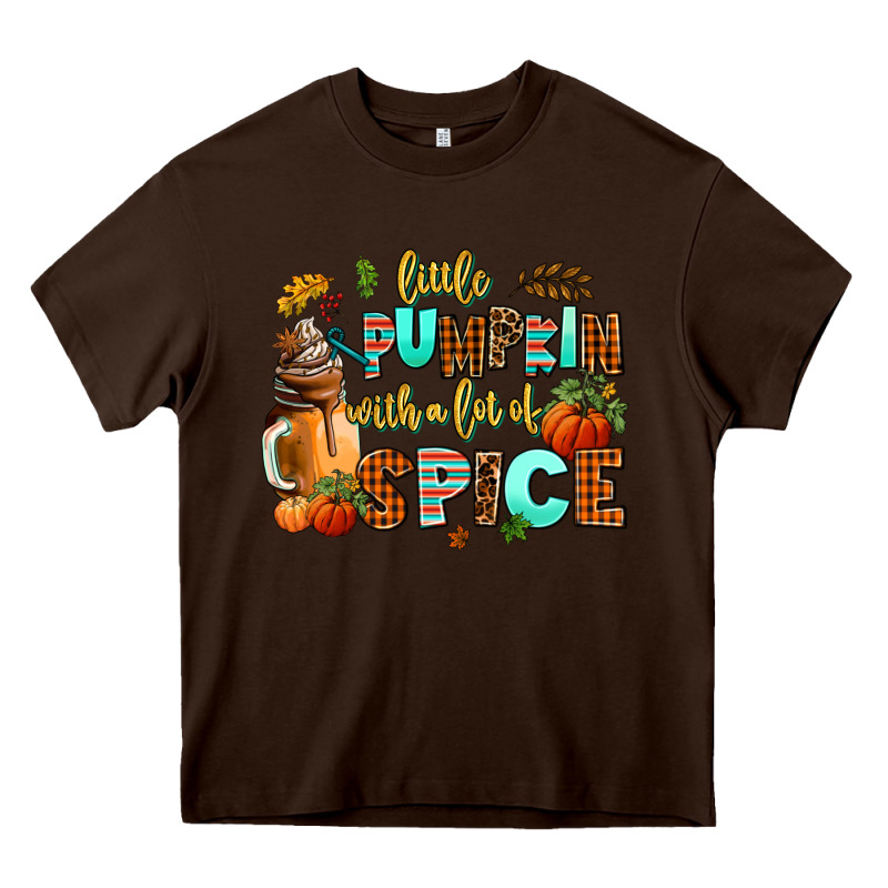 Little Pumpkin With A Lot Of Spice Heavy Core Tee by AdoDesignShop | Teevron