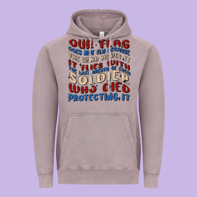 Our Flag Vintage Hoodie Designed By Maliassmallbusiness