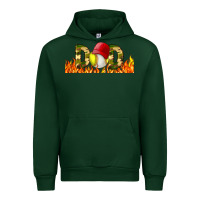 Forest Green Baseball And Softball Dad Libbey Glass Urban Hoodie - BundleAndBundleShop